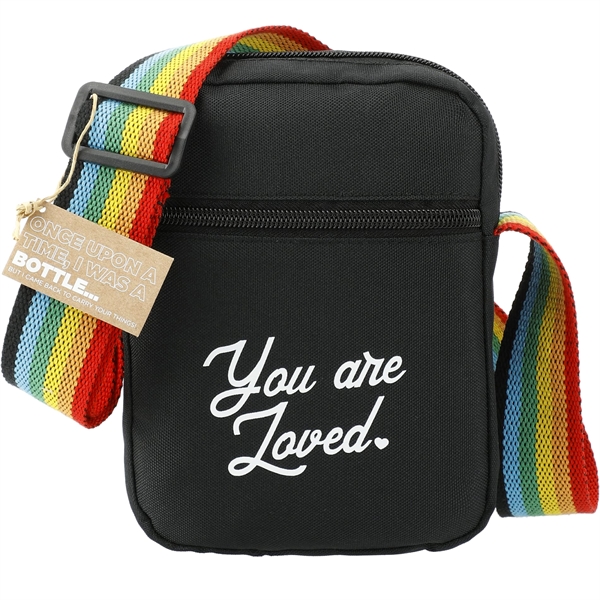 Rainbow RPET Crossbody Tote - Rainbow RPET Crossbody Tote - Image 1 of 1