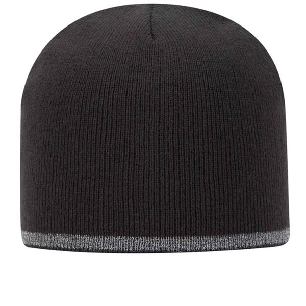 Otto 9" Classic Knit Beanie w/ Reflective Stripe - Otto 9" Classic Knit Beanie w/ Reflective Stripe - Image 0 of 5