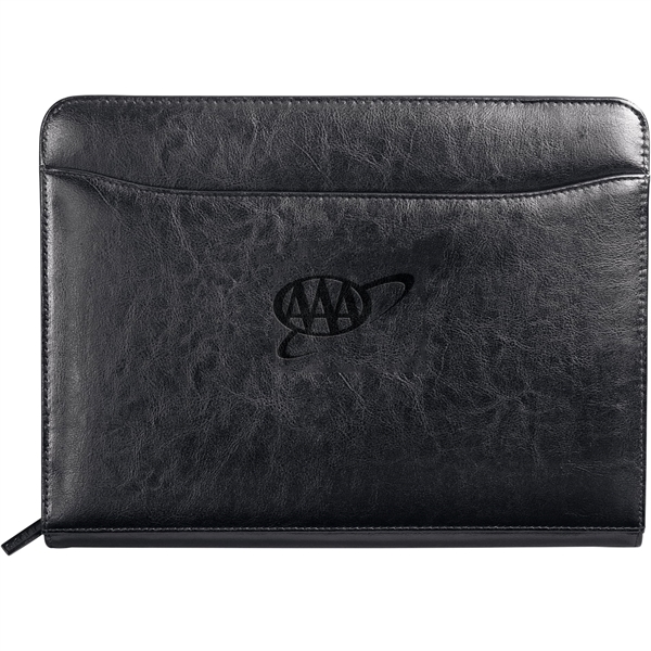 Renaissance Zippered Padfolio with FSC® Mix Paper - Renaissance Zippered Padfolio with FSC® Mix Paper - Image 4 of 5