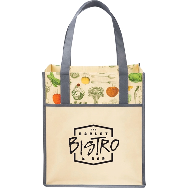 Big Grocery Vintage Laminated Non-Woven Tote - Big Grocery Vintage Laminated Non-Woven Tote - Image 0 of 3