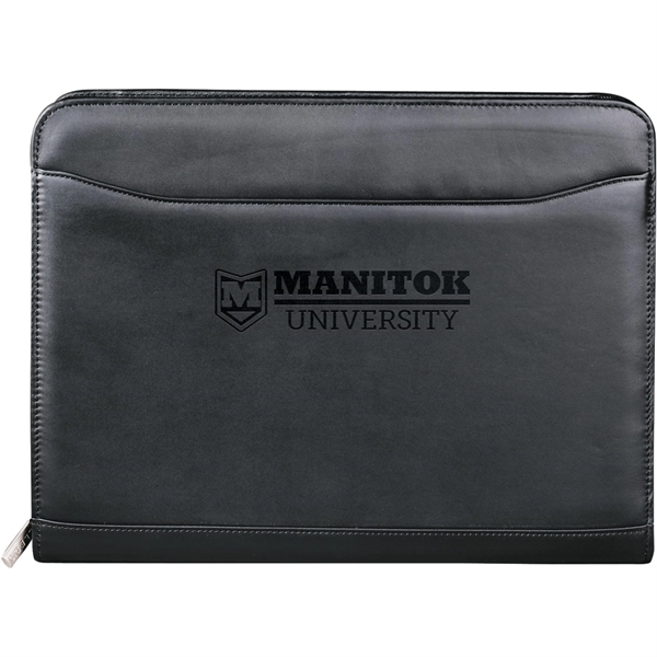 FSC® Mix Millennium Leather Zippered Padfolio - FSC® Mix Millennium Leather Zippered Padfolio - Image 0 of 0