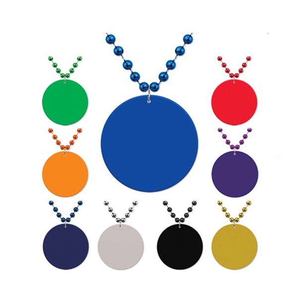 Beaded Necklace With Medallion - Beaded Necklace With Medallion - Image 1 of 5