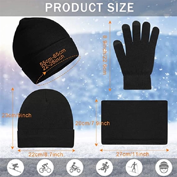 Winter Gloves Scarf Hat Set - Winter Gloves Scarf Hat Set - Image 2 of 4