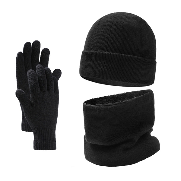Winter Gloves Scarf Hat Set - Winter Gloves Scarf Hat Set - Image 4 of 4