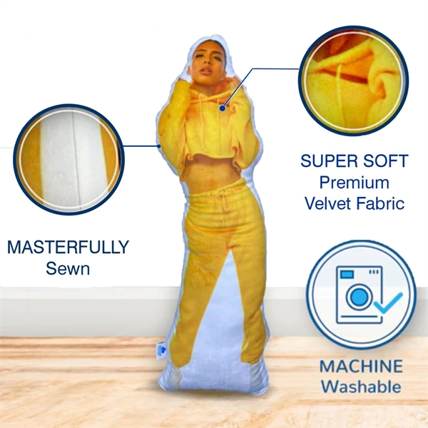 60"USA Made Human Size & Shape Sublimation Pillow Full Color - 60"USA Made Human Size & Shape Sublimation Pillow Full Color - Image 5 of 6