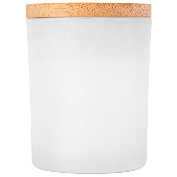 Vanilla-Scented Soy Wax Candle in Glass Jar w/Bamboo Lid (La - Vanilla-Scented Soy Wax Candle in Glass Jar w/Bamboo Lid (La - Image 2 of 5