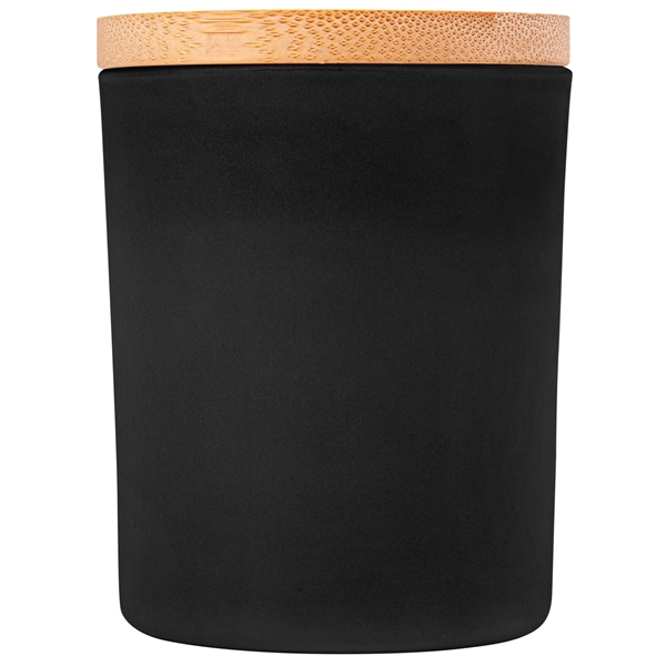 Vanilla-Scented Soy Wax Candle in Glass Jar w/Bamboo Lid (La - Vanilla-Scented Soy Wax Candle in Glass Jar w/Bamboo Lid (La - Image 3 of 5