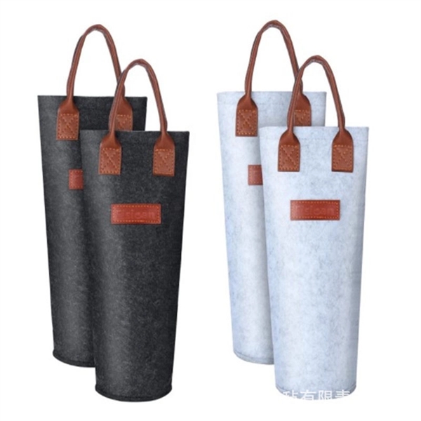 Felt Wine Bottle Gift Bag - Felt Wine Bottle Gift Bag - Image 0 of 4