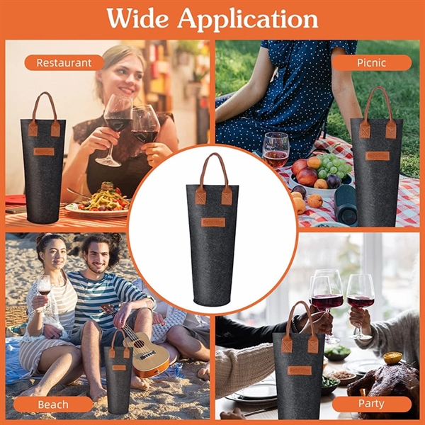 Felt Wine Bottle Gift Bag - Felt Wine Bottle Gift Bag - Image 4 of 4