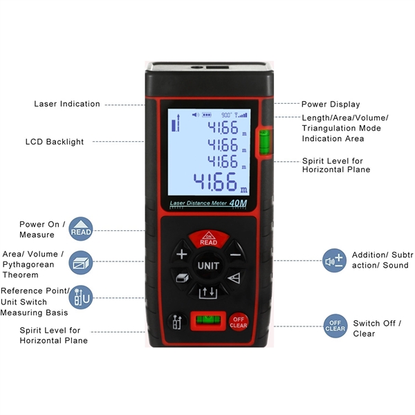 131ft Laser Distance Measure Device - 131ft Laser Distance Measure Device - Image 1 of 4