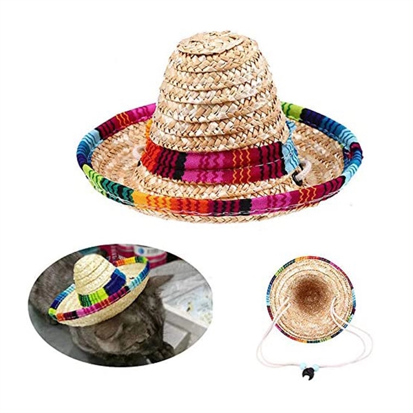 Mini Straw Sombrero Costume Hat - Mini Straw Sombrero Costume Hat - Image 0 of 4