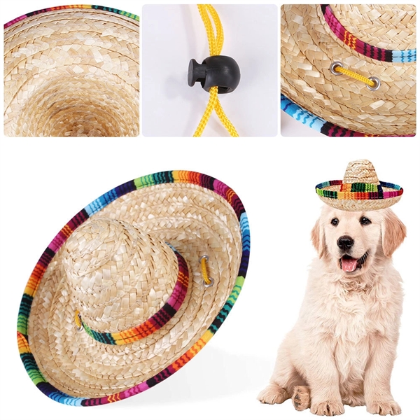Mini Straw Sombrero Costume Hat - Mini Straw Sombrero Costume Hat - Image 1 of 4