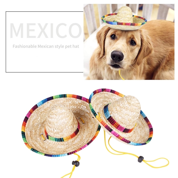 Mini Straw Sombrero Costume Hat - Mini Straw Sombrero Costume Hat - Image 3 of 4