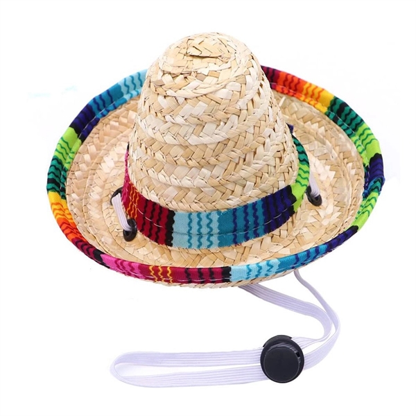 Mini Straw Sombrero Costume Hat - Mini Straw Sombrero Costume Hat - Image 4 of 4