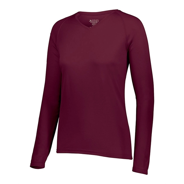 Augusta Sportswear Women's Long Sleeve V-Neck - Augusta Sportswear Women's Long Sleeve V-Neck - Image 3 of 8