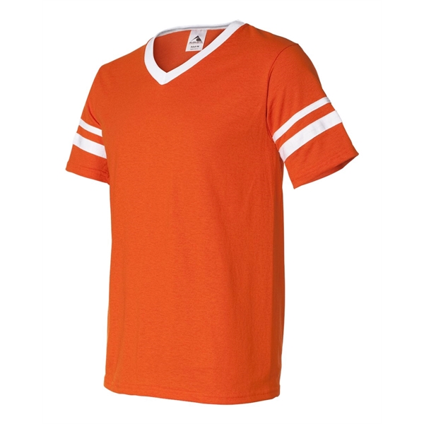 Augusta Sportswear V-Neck Jersey with Striped Sleeves - Augusta Sportswear V-Neck Jersey with Striped Sleeves - Image 26 of 74