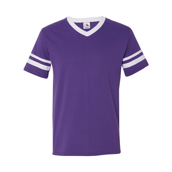 Augusta Sportswear V-Neck Jersey with Striped Sleeves - Augusta Sportswear V-Neck Jersey with Striped Sleeves - Image 28 of 74