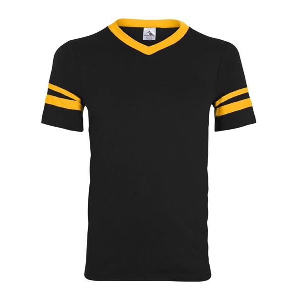 Augusta Sportswear Youth V-Neck Jersey with Striped Sleeves - Augusta Sportswear Youth V-Neck Jersey with Striped Sleeves - Image 31 of 73