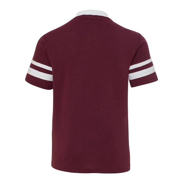 Augusta Sportswear Youth V-Neck Jersey with Striped Sleeves - Augusta Sportswear Youth V-Neck Jersey with Striped Sleeves - Image 14 of 73