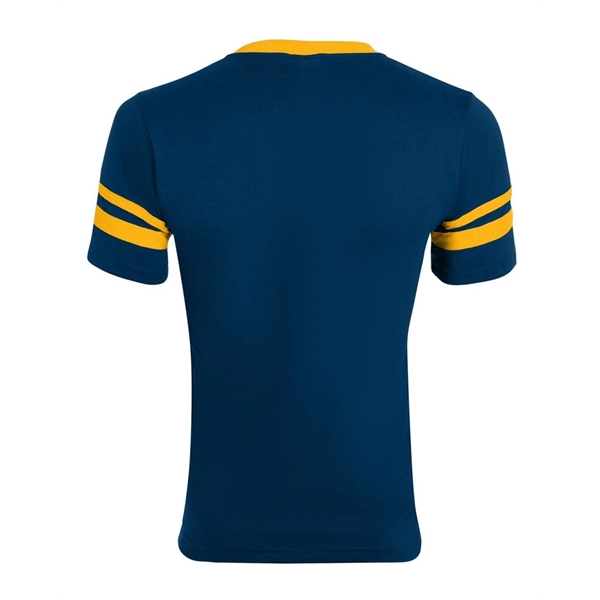 Augusta Sportswear Youth V-Neck Jersey with Striped Sleeves - Augusta Sportswear Youth V-Neck Jersey with Striped Sleeves - Image 69 of 73
