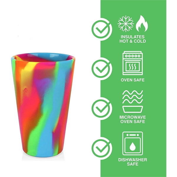 16 oz Food-grade Silicone Cup Pint Glass Drinkware - 16 oz Food-grade Silicone Cup Pint Glass Drinkware - Image 2 of 3