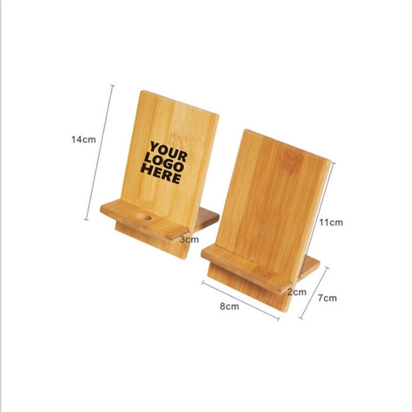 Natural Bamboo cellphone Stand Wooden Phone Holder - Natural Bamboo cellphone Stand Wooden Phone Holder - Image 2 of 4