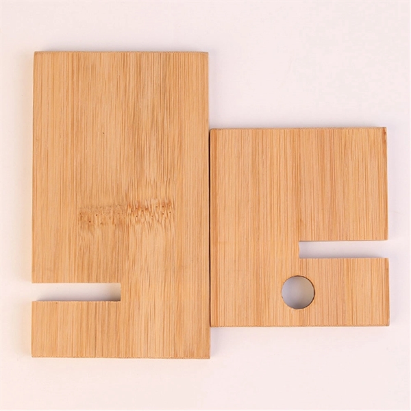 Natural Bamboo cellphone Stand Wooden Phone Holder - Natural Bamboo cellphone Stand Wooden Phone Holder - Image 3 of 4