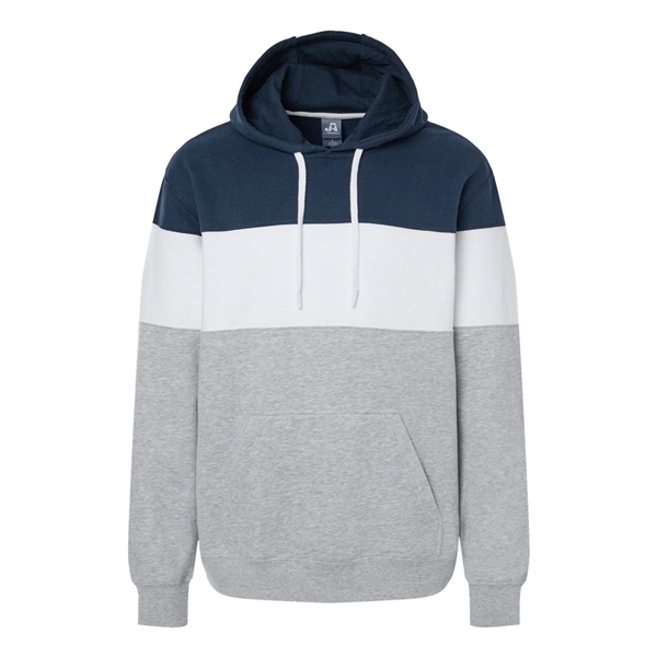 J. America Varsity Fleece Colorblocked Hooded Sweatshirt - J. America Varsity Fleece Colorblocked Hooded Sweatshirt - Image 13 of 18