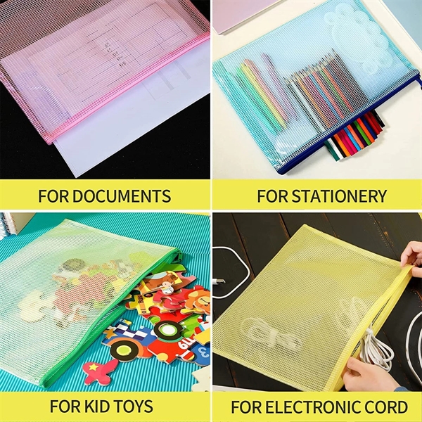 Waterproof Plastic Mesh Zipper Document Envelopes Folder - Waterproof Plastic Mesh Zipper Document Envelopes Folder - Image 3 of 3
