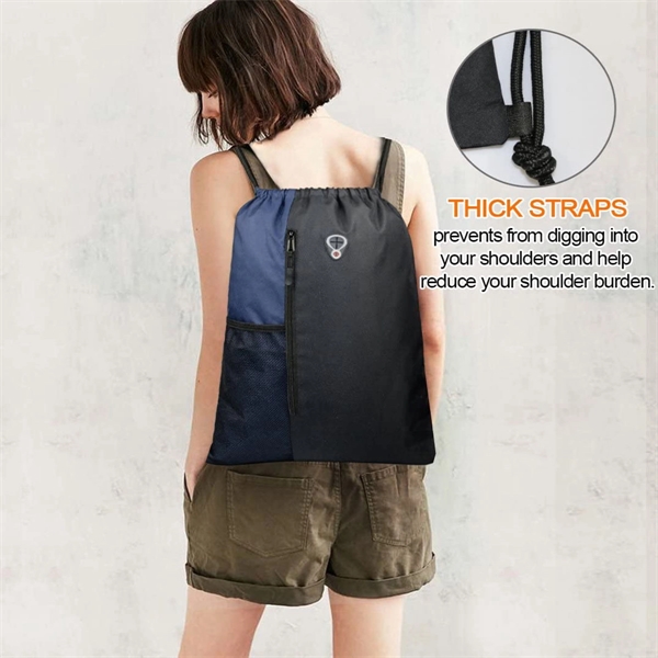 Drawstring Backpack Sports Gym Bag For Women Men - Drawstring Backpack Sports Gym Bag For Women Men - Image 1 of 3