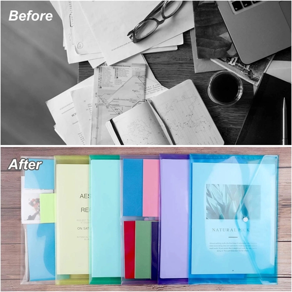 Plastic Document Envelopes Clear File Bags With Button - Plastic Document Envelopes Clear File Bags With Button - Image 2 of 4