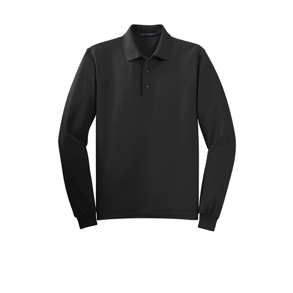 Port Authority Tall Silk Touch Long Sleeve Polo. - Port Authority Tall Silk Touch Long Sleeve Polo. - Image 19 of 26