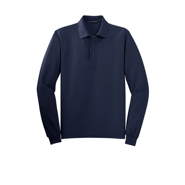 Port Authority Tall Silk Touch Long Sleeve Polo. - Port Authority Tall Silk Touch Long Sleeve Polo. - Image 23 of 26