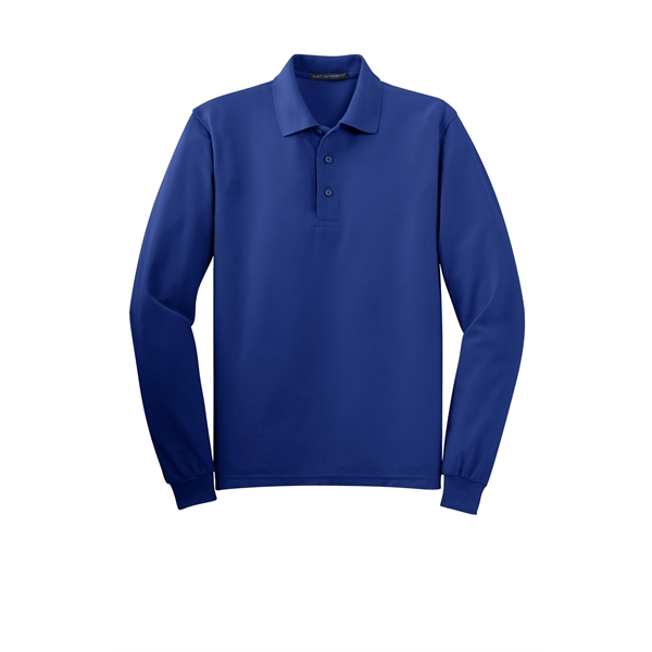 Port Authority Tall Silk Touch Long Sleeve Polo. - Port Authority Tall Silk Touch Long Sleeve Polo. - Image 25 of 26