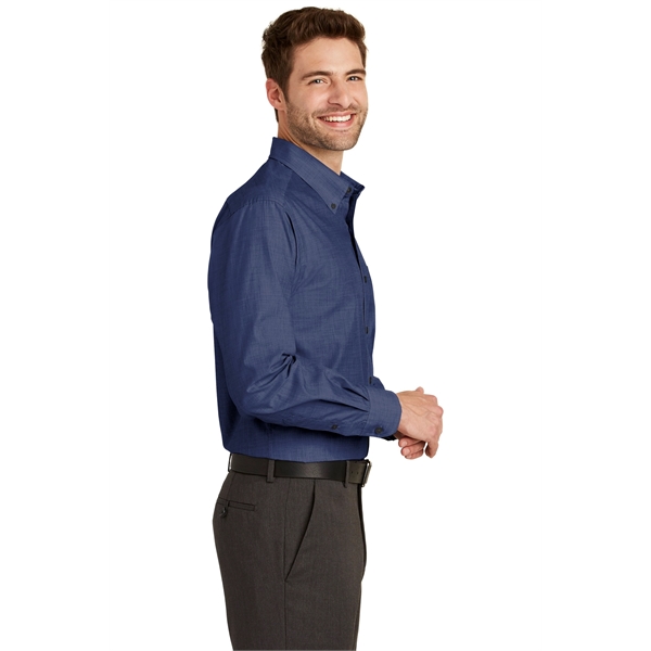 Port Authority Tall Crosshatch Easy Care Shirt. - Port Authority Tall Crosshatch Easy Care Shirt. - Image 27 of 39