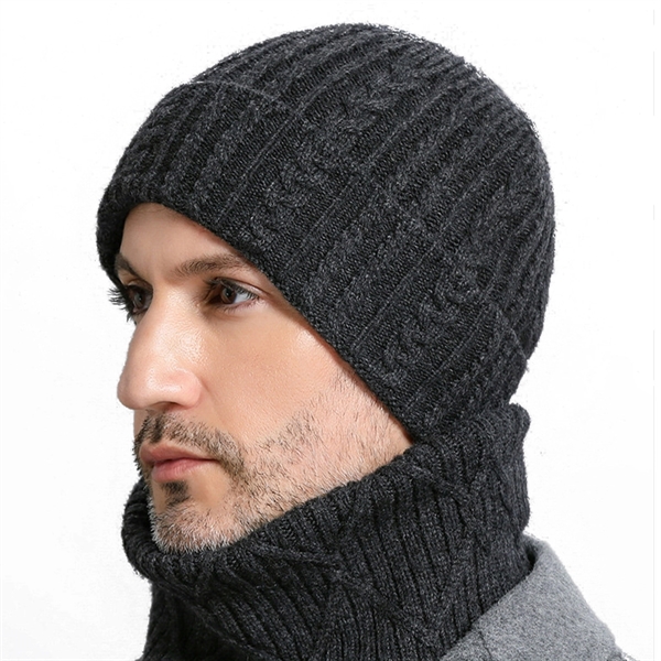 Knitting Hat Beanie Cashmere Cap - Knitting Hat Beanie Cashmere Cap - Image 2 of 3