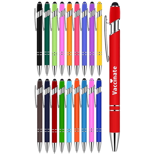 Rubberized Soft Touch Metal Ballpoint Pen - Rubberized Soft Touch Metal Ballpoint Pen - Image 0 of 2