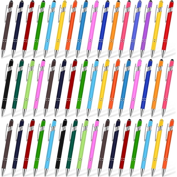 Rubberized Soft Touch Metal Ballpoint Pen - Rubberized Soft Touch Metal Ballpoint Pen - Image 1 of 2