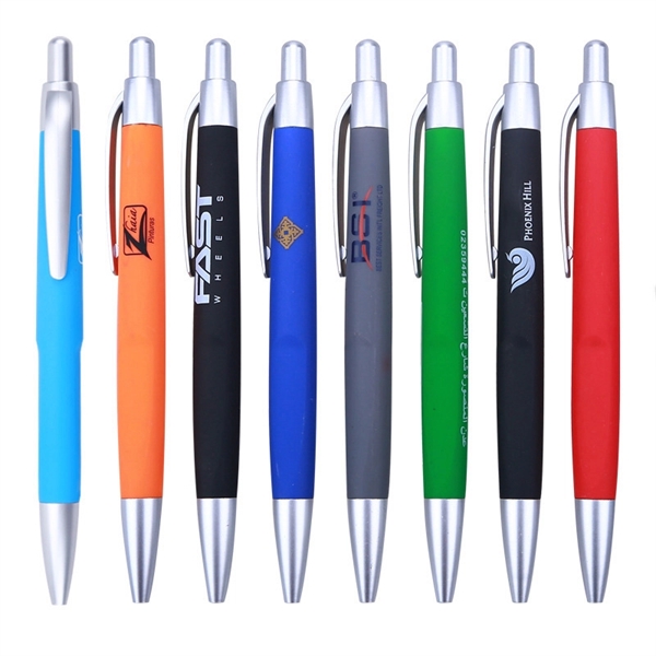 Soft Rubberized Ballpoint Pens - Soft Rubberized Ballpoint Pens - Image 1 of 1