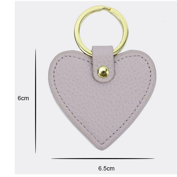 Genuin Heart-Shaped Leather Keychain - Genuin Heart-Shaped Leather Keychain - Image 1 of 2
