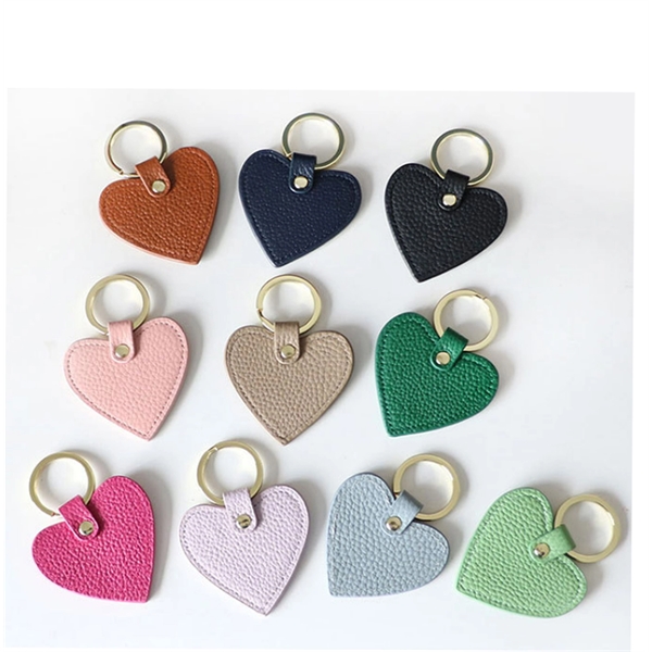 Genuin Heart-Shaped Leather Keychain - Genuin Heart-Shaped Leather Keychain - Image 2 of 2