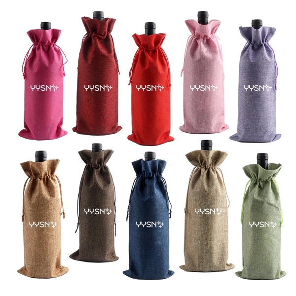 Wine Bottle Bag With Drawstring - Wine Bottle Bag With Drawstring - Image 0 of 2