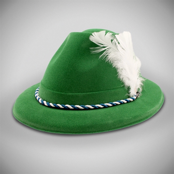 Tyrolean Green Velour Hat - Tyrolean Green Velour Hat - Image 0 of 1