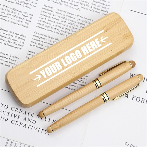 Eco Friendly Wooden Ballpoint Pen Pencil Set - Eco Friendly Wooden Ballpoint Pen Pencil Set - Image 0 of 6