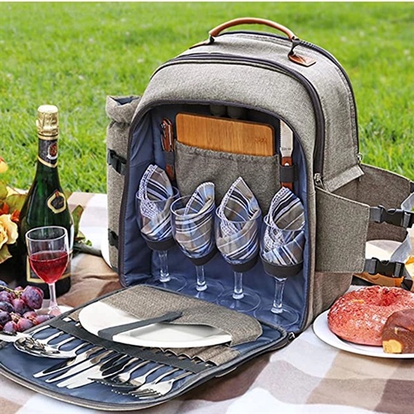 Picnic Backpack With Blanket - Picnic Backpack With Blanket - Image 1 of 4