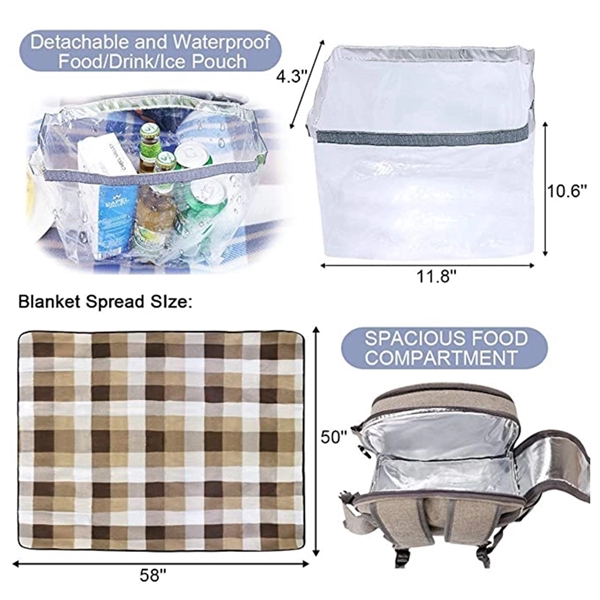 Picnic Backpack With Blanket - Picnic Backpack With Blanket - Image 4 of 4