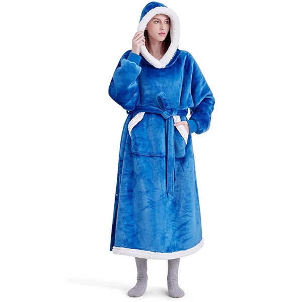Oversized Home Wearable Blanket Hoodie Sweatshirt - Oversized Home Wearable Blanket Hoodie Sweatshirt - Image 2 of 10