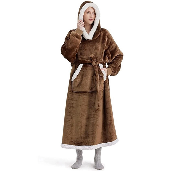 Oversized Home Wearable Blanket Hoodie Sweatshirt - Oversized Home Wearable Blanket Hoodie Sweatshirt - Image 4 of 10