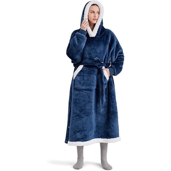 Oversized Home Wearable Blanket Hoodie Sweatshirt - Oversized Home Wearable Blanket Hoodie Sweatshirt - Image 6 of 10