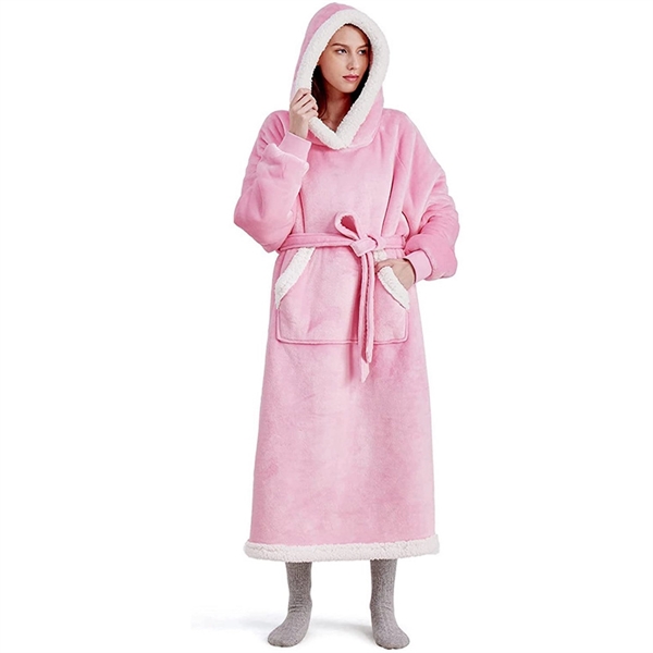 Oversized Home Wearable Blanket Hoodie Sweatshirt - Oversized Home Wearable Blanket Hoodie Sweatshirt - Image 7 of 10